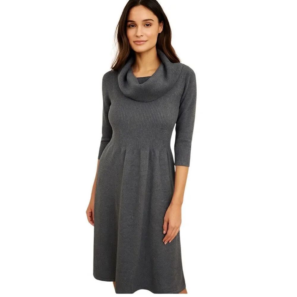 Evan Picone cowl neck sweater dess Medium Petite